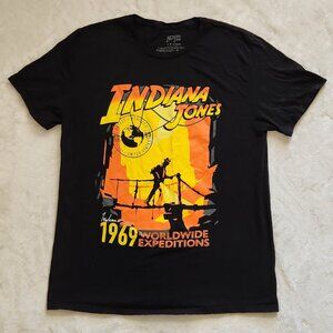 Indiana Jones TShirt 1969 Worldwide Expedition, Large, Like New Pre-Owned